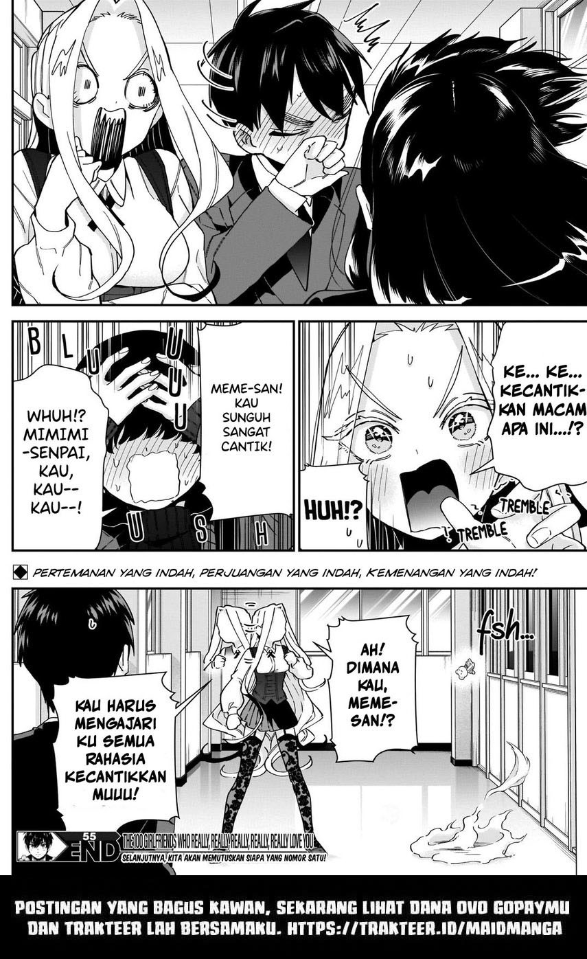 Kimi no Koto ga Dai Dai Dai Dai Daisuki na 100-ri no Kanojo Chapter 55 Bahasa Indonesia
